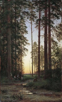 Borde del bosque 1879 paisaje clásico Ivan Ivanovich Pinturas al óleo